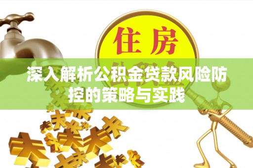 金塘深入解析公积金贷款风险防控的策略与实践