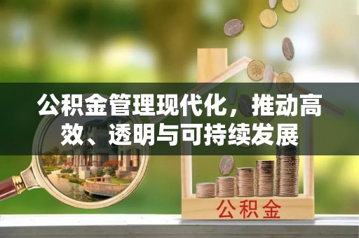 金塘公积金管理现代化，推动高效、透明与可持续发展