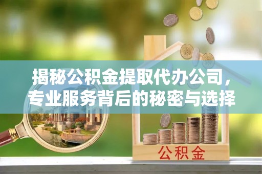 金塘揭秘公积金提取代办公司，专业服务背后的秘密与选择指南
