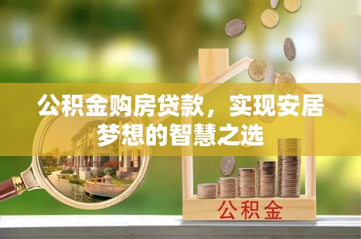 金塘公积金购房贷款，实现安居梦想的智慧之选