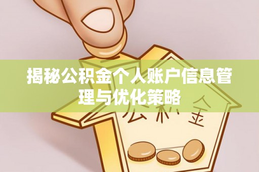 金塘揭秘公积金个人账户信息管理与优化策略