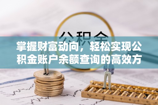 金塘掌握财富动向，轻松实现公积金账户余额查询的高效方式