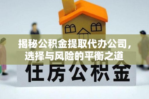 金塘揭秘公积金提取代办公司，选择与风险的平衡之道