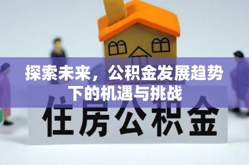金塘探索未来，公积金发展趋势下的机遇与挑战
